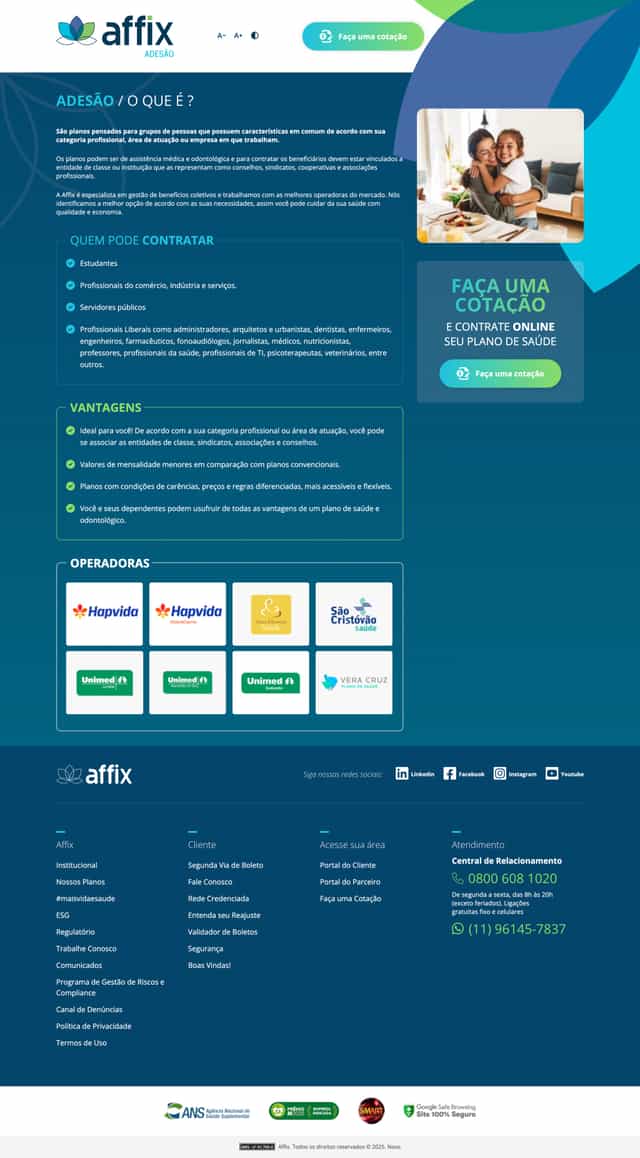 Affix — Plans page